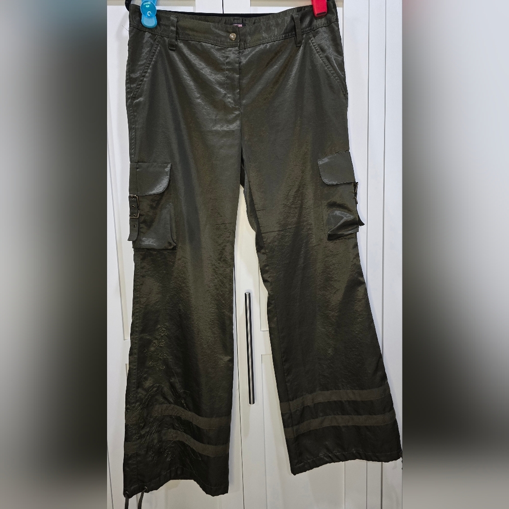Vintage Y2K Express Olive Green Cargo Pants – Size 12